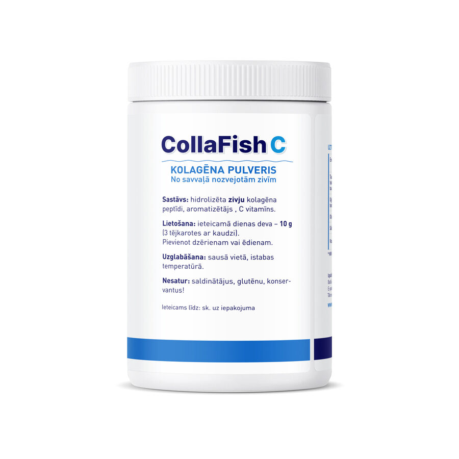 COLLAFISH C - hidrolizēts jūras zivju kolagēna pulveris 150g