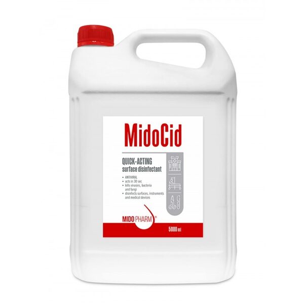 Virsmām - ātras iedarbības dezinfekcijas līdzeklis MidoCid - 5000ml
