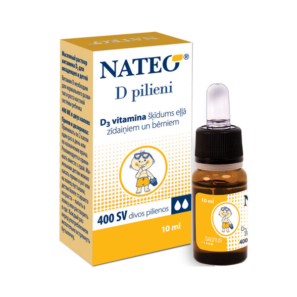 Nateo D Pilieni, 10ml (2 pilieni - 400 SV)